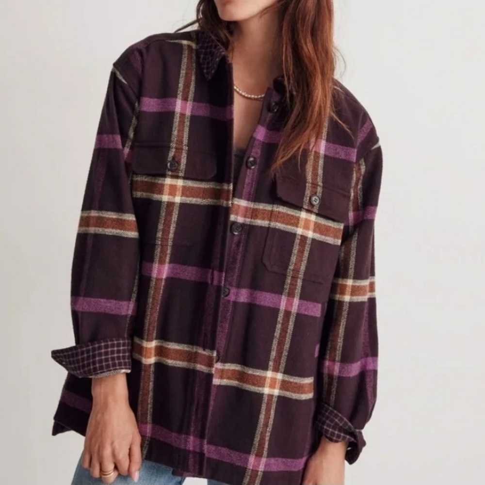 Madewell Rigby Shirt Jacket in Plaid Size S